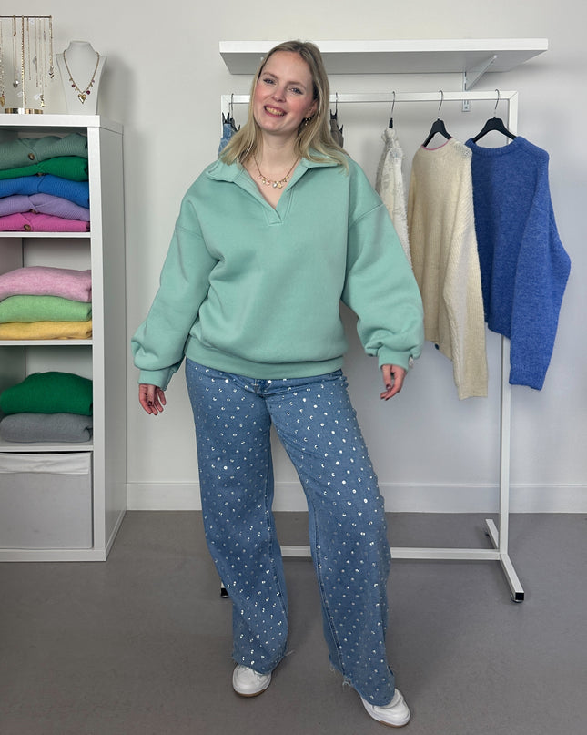 Sweater Kraagje Mint