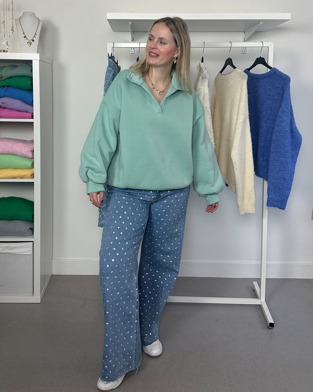 Sweater Kraagje Mint