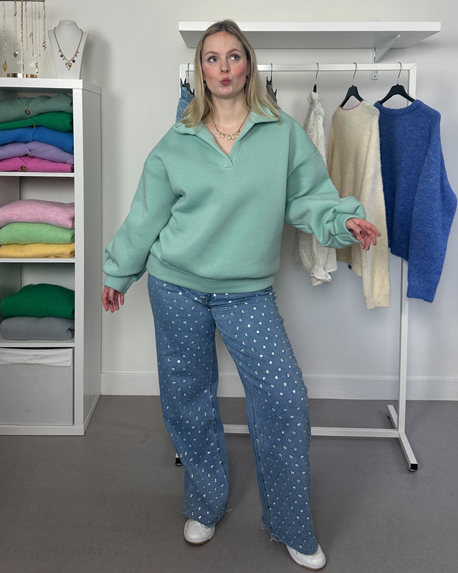 Sweater Kraagje Mint
