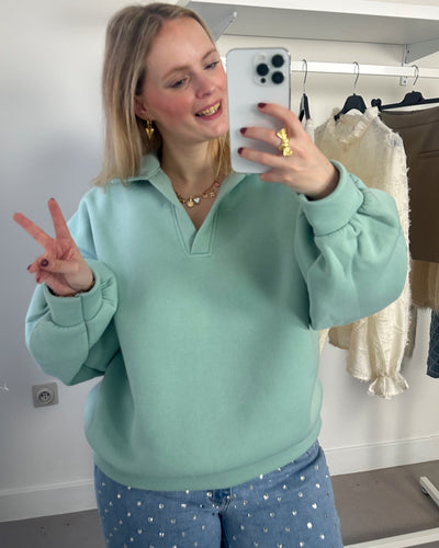Sweater Kraagje Mint