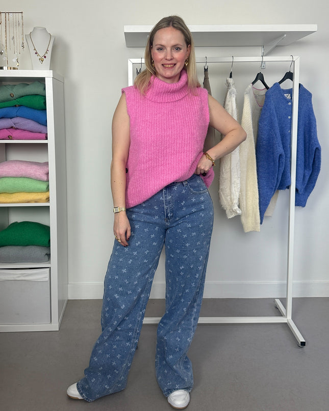 Light Wash Bow Jeans