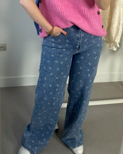 Light Wash Bow Jeans
