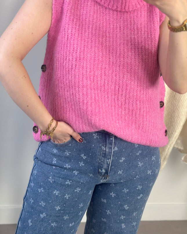 Light Wash Bow Jeans
