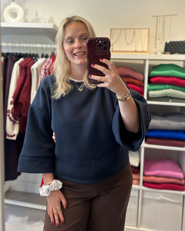 Short Sleeve Sweater Marine