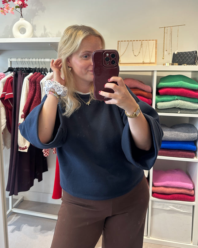 Short Sleeve Sweater Marine
