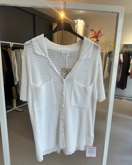 White Crochet Top