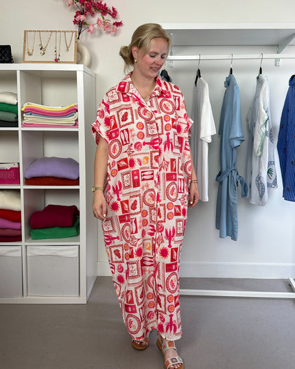 Loose Maxi Dress Red