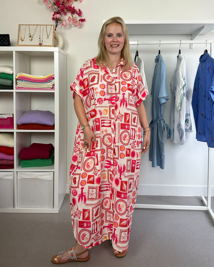 Loose Maxi Dress Red