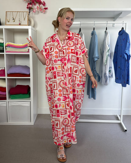 Loose Maxi Dress Red
