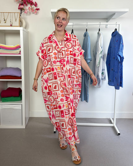 Loose Maxi Dress Red