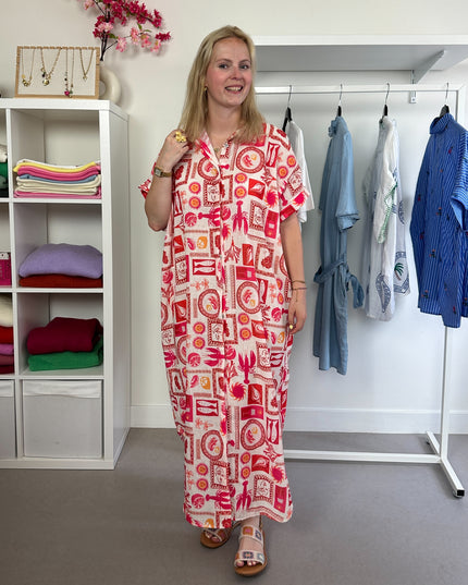 Loose Maxi Dress Red