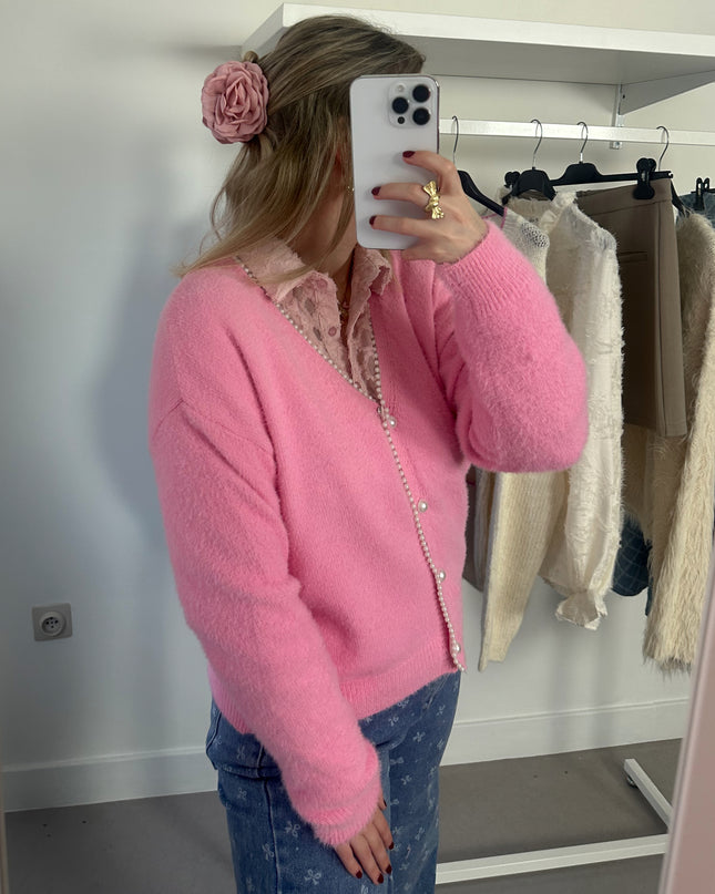 Pearly Cardigan Pink