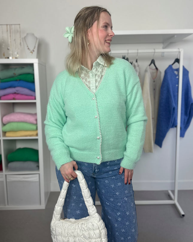 Pearly Cardigan Mint