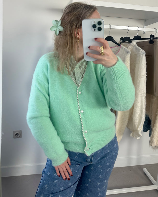 Pearly Cardigan Mint