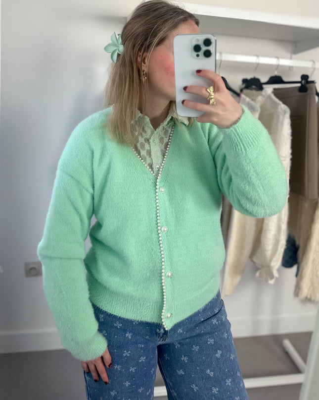 Pearly Cardigan Mint