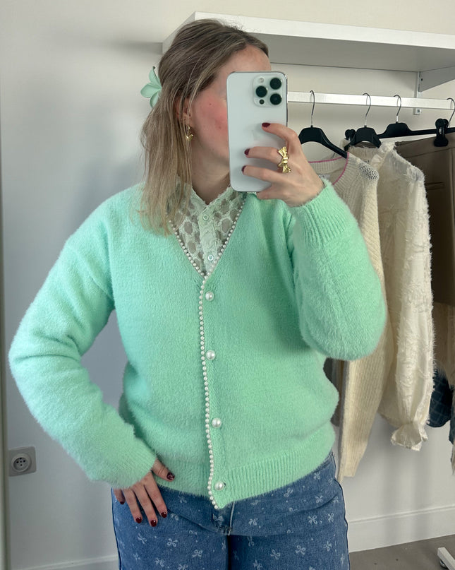 Pearly Cardigan Mint