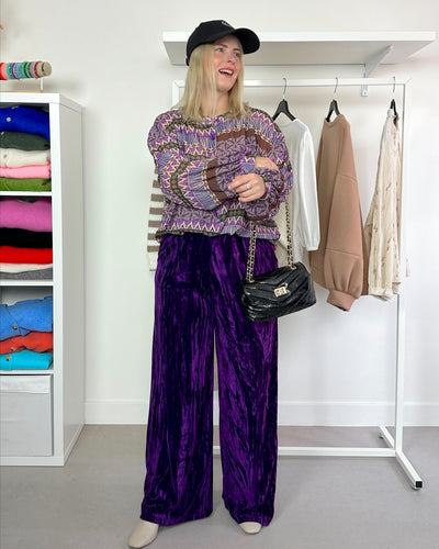 Blouse Purple Print