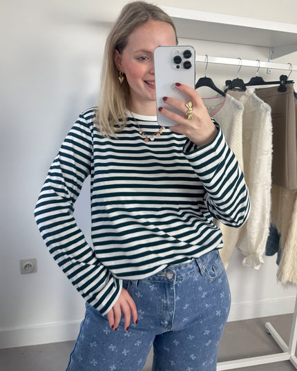 Hico Striped Tee Pine