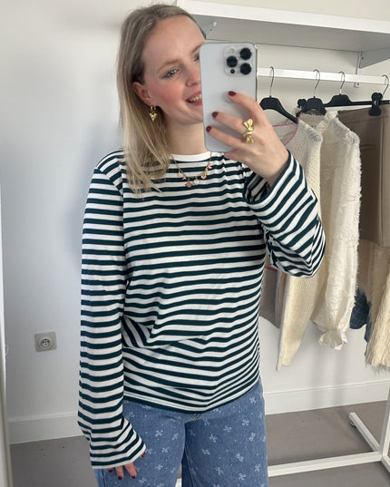 Hico Striped Tee Pine