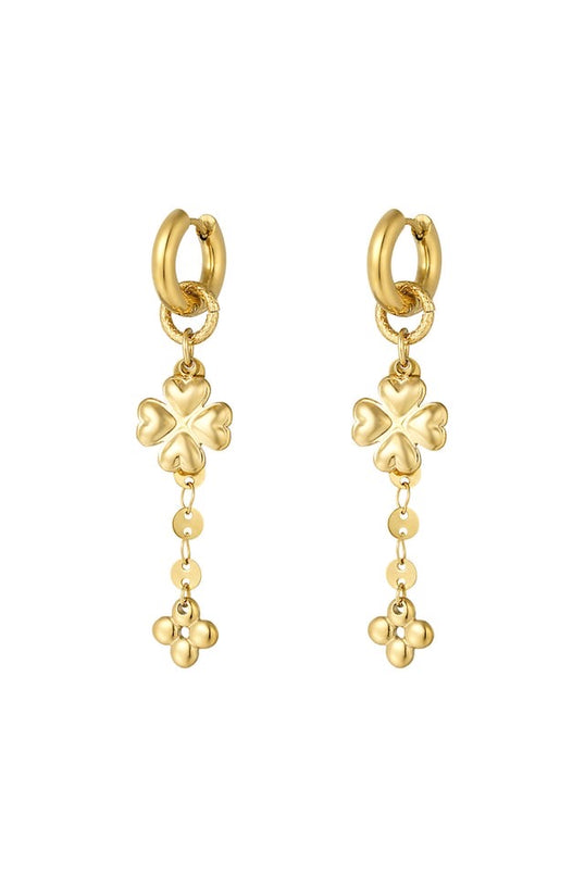 Long Clover Oorbellen
