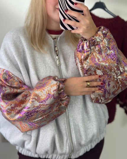 Fancy Sleeves Jacket Grey