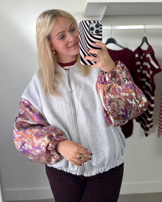 Fancy Sleeves Jacket Grey