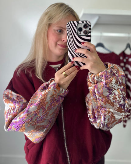 Fancy Sleeves Jacket Bordeaux