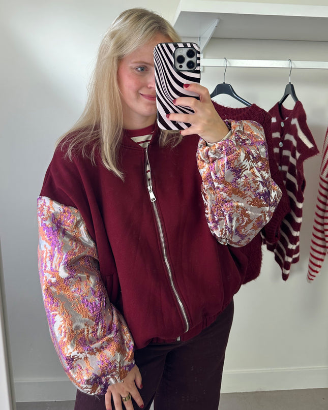 Fancy Sleeves Jacket Bordeaux