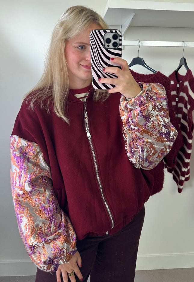 Fancy Sleeves Jacket Bordeaux