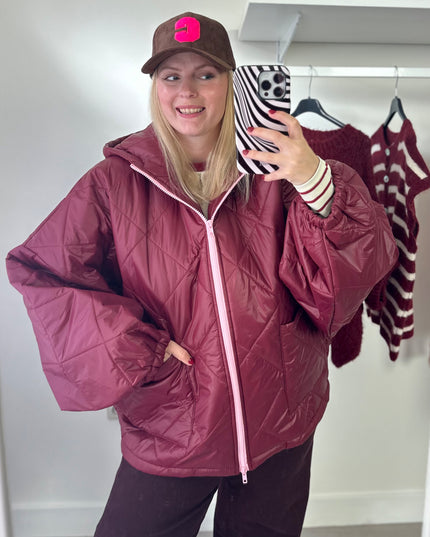 Bordeaux Jacket Pink Zip