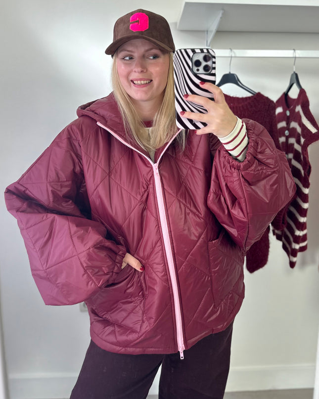 Bordeaux Jacket Pink Zip