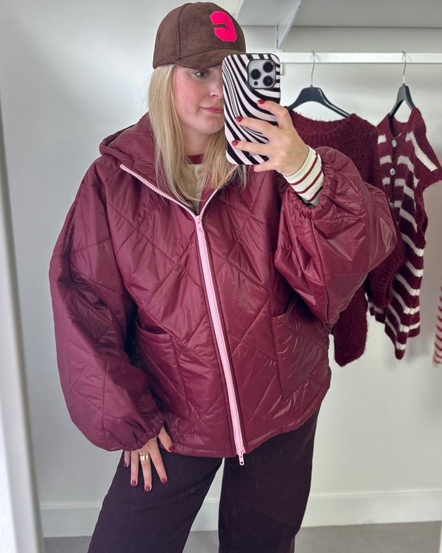Bordeaux Jacket Pink Zip