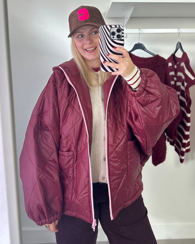 Bordeaux Jacket Pink Zip