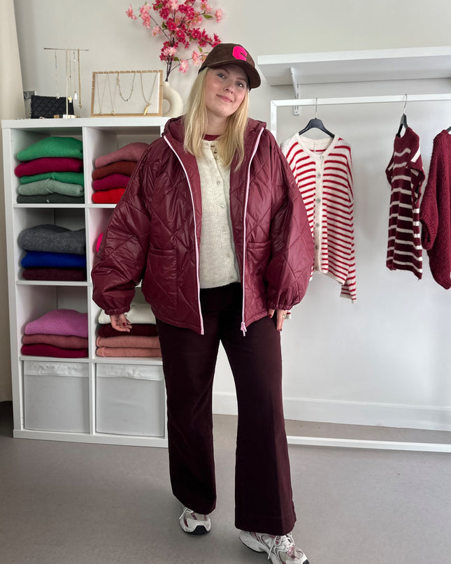 Bordeaux Jacket Pink Zip