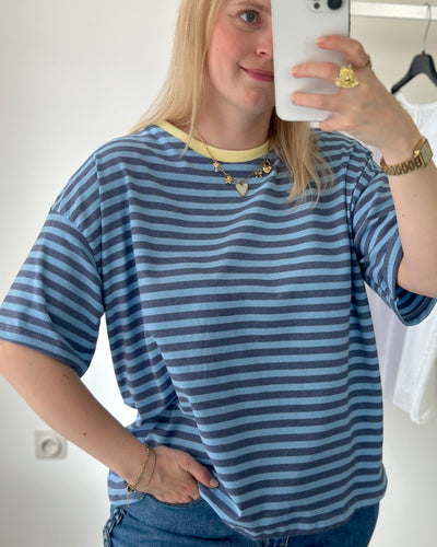 Melli Striped Tee Blue Yellow