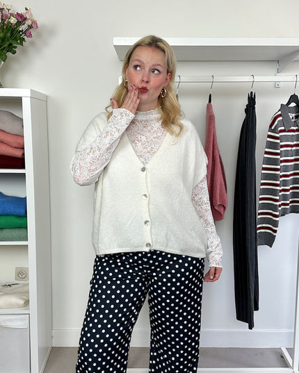 Lace Longsleeve Top White