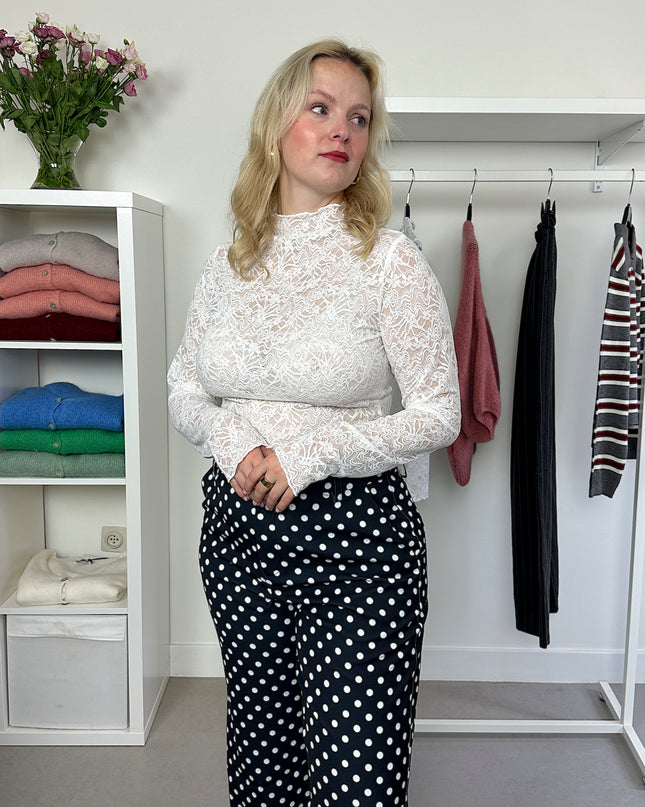 Lace Longsleeve Top White