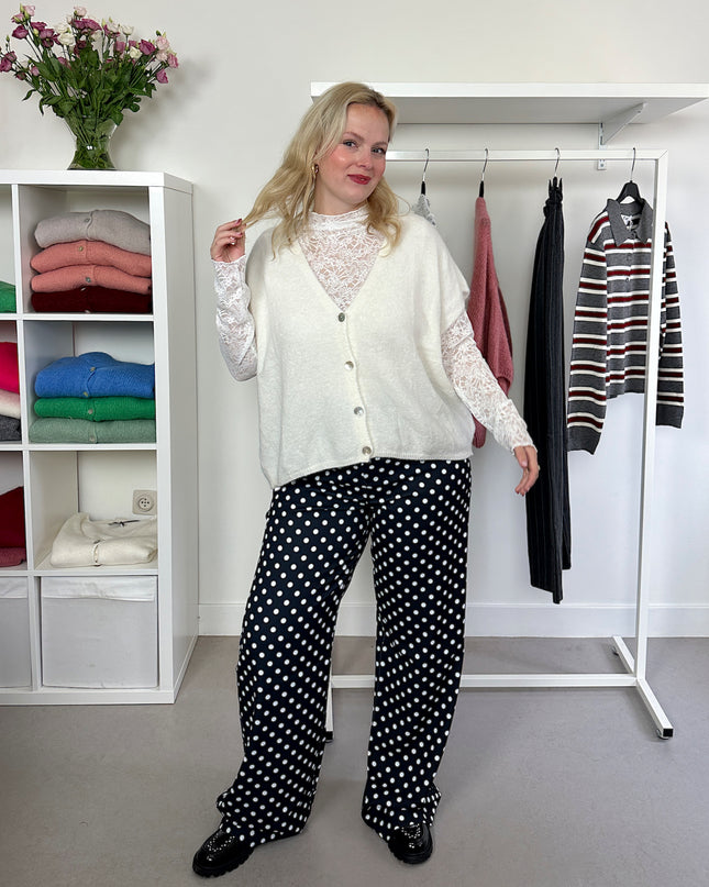 Sleeveless Cardigan Crème