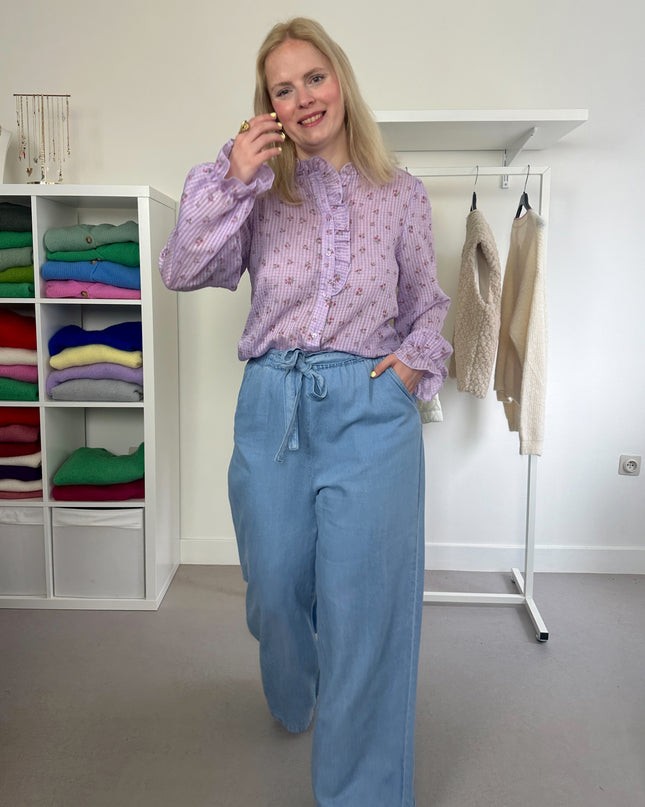 Lilac Flower Blouse