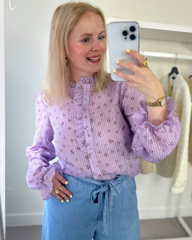 Lilac Flower Blouse