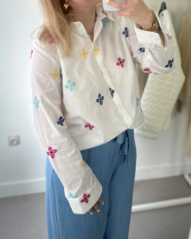 Colorful Flower Blouse