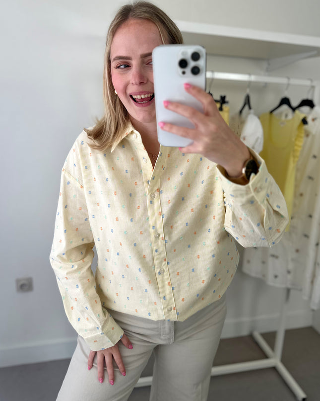 Cotton Candy Blouse Yellow Stripe