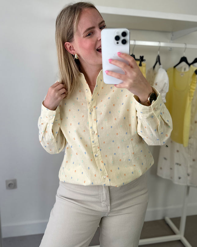 Cotton Candy Blouse Yellow Stripe