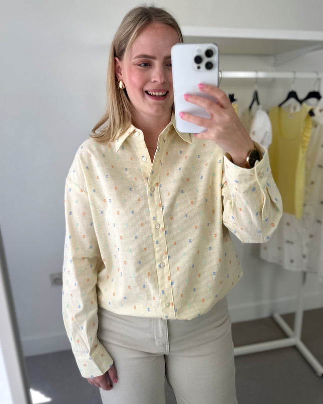 Cotton Candy Blouse Yellow Stripe