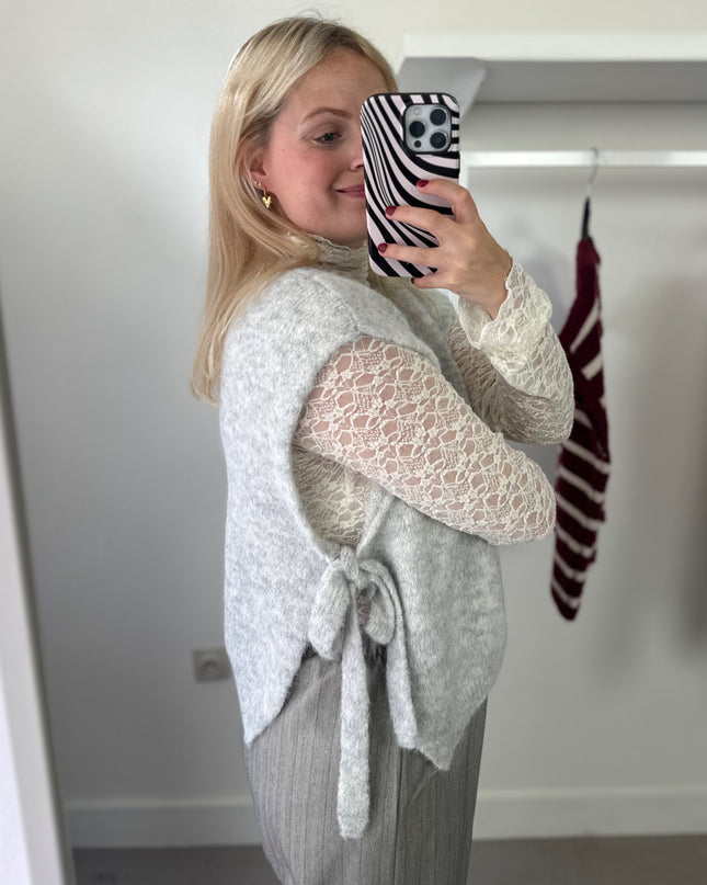 Debardeur Strikjes Grey