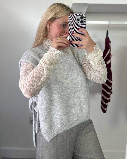 Debardeur Strikjes Grey