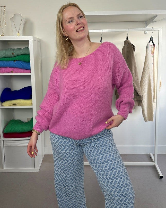 Trui Boothals Bubblegum Pink