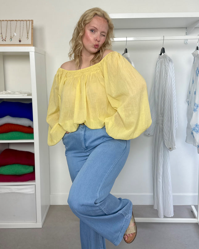 Yellow Flowy Blouse