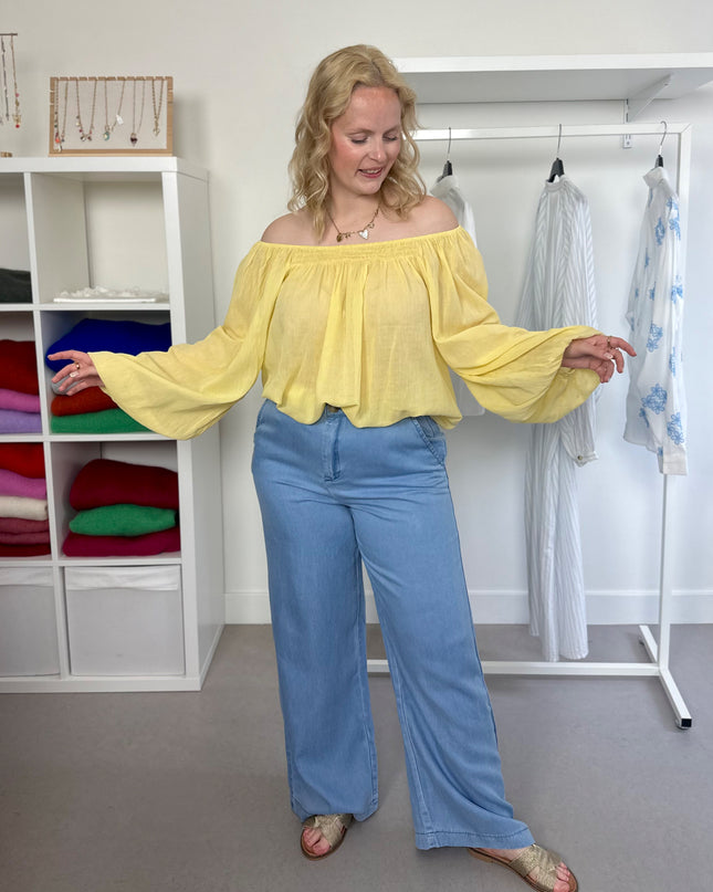 Yellow Flowy Blouse
