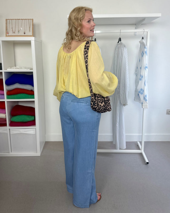 Yellow Flowy Blouse